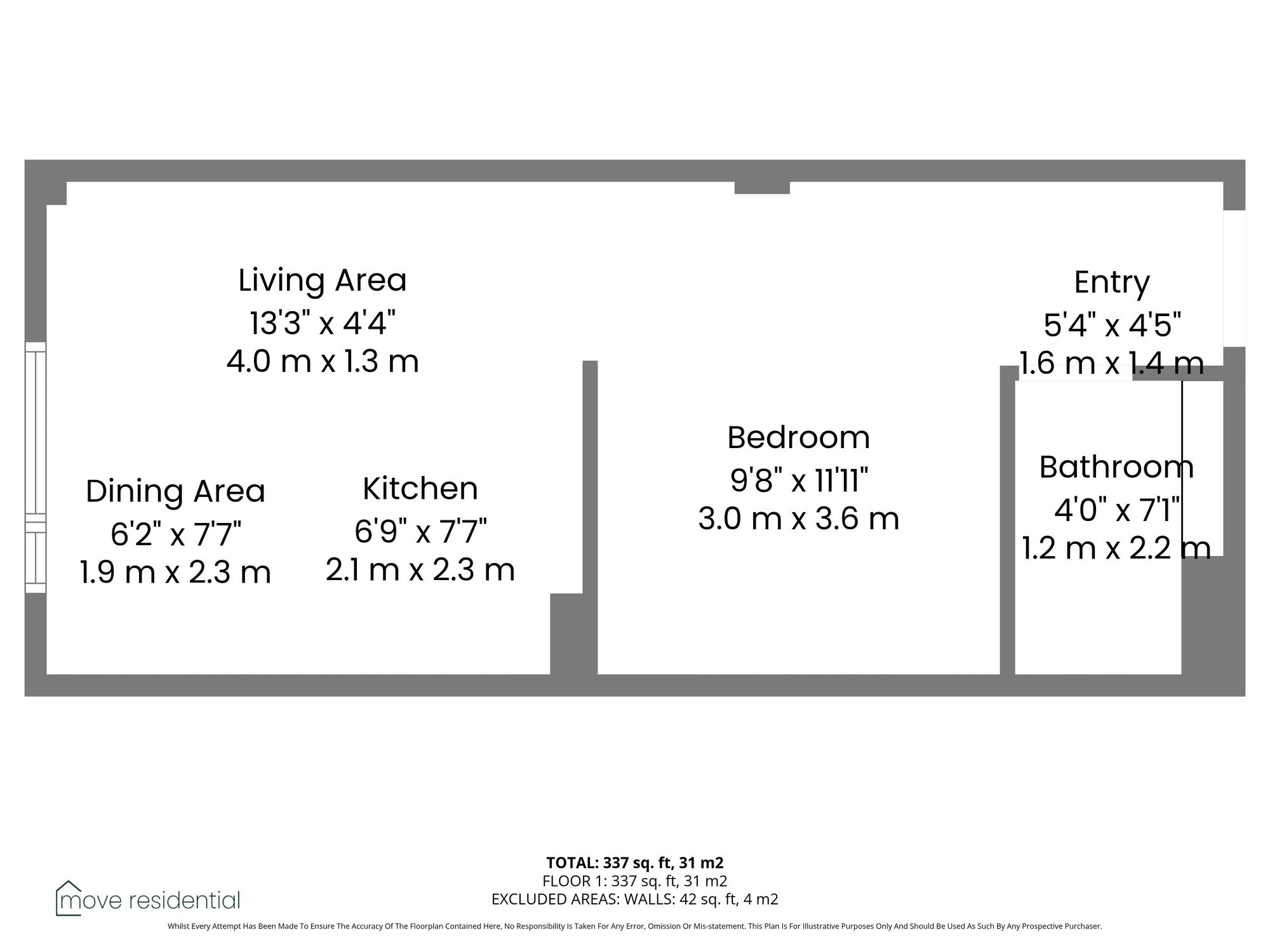 Studio 26, Liverpool floorplan