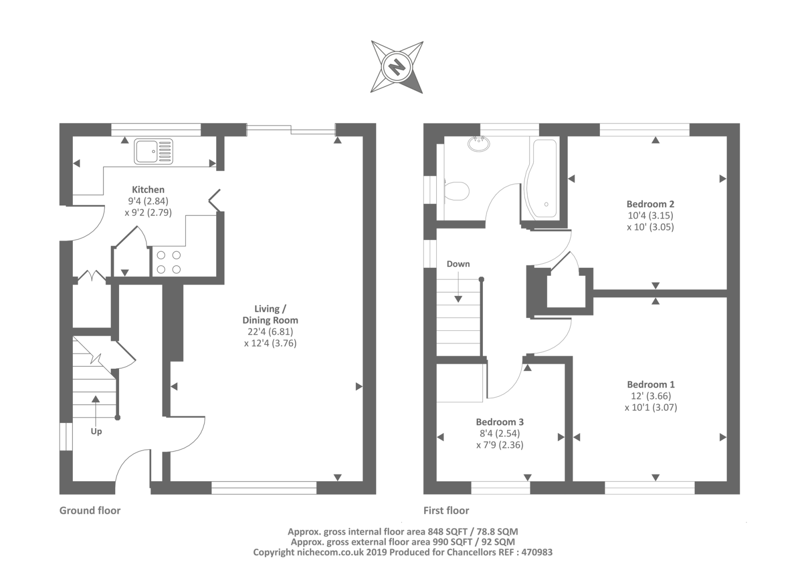 3 Bedrooms Detached house to rent in Cranmore Road, Camberley GU16