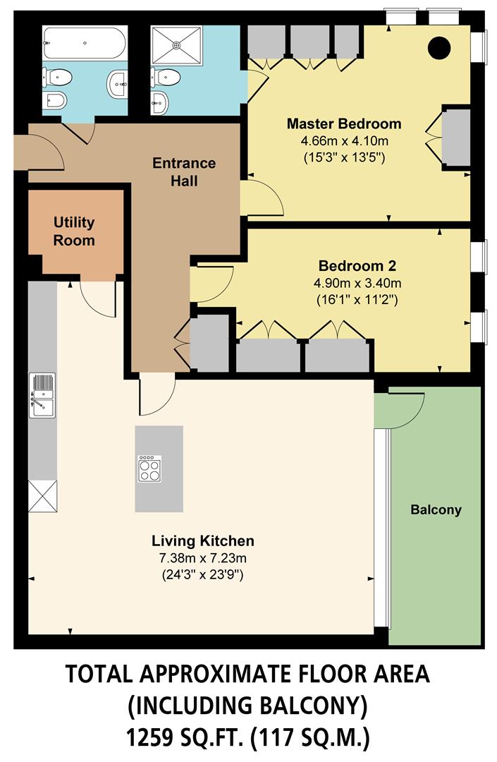 Apartment 1 Foxglove House, Riverdale Road, Sheffield floorplan
