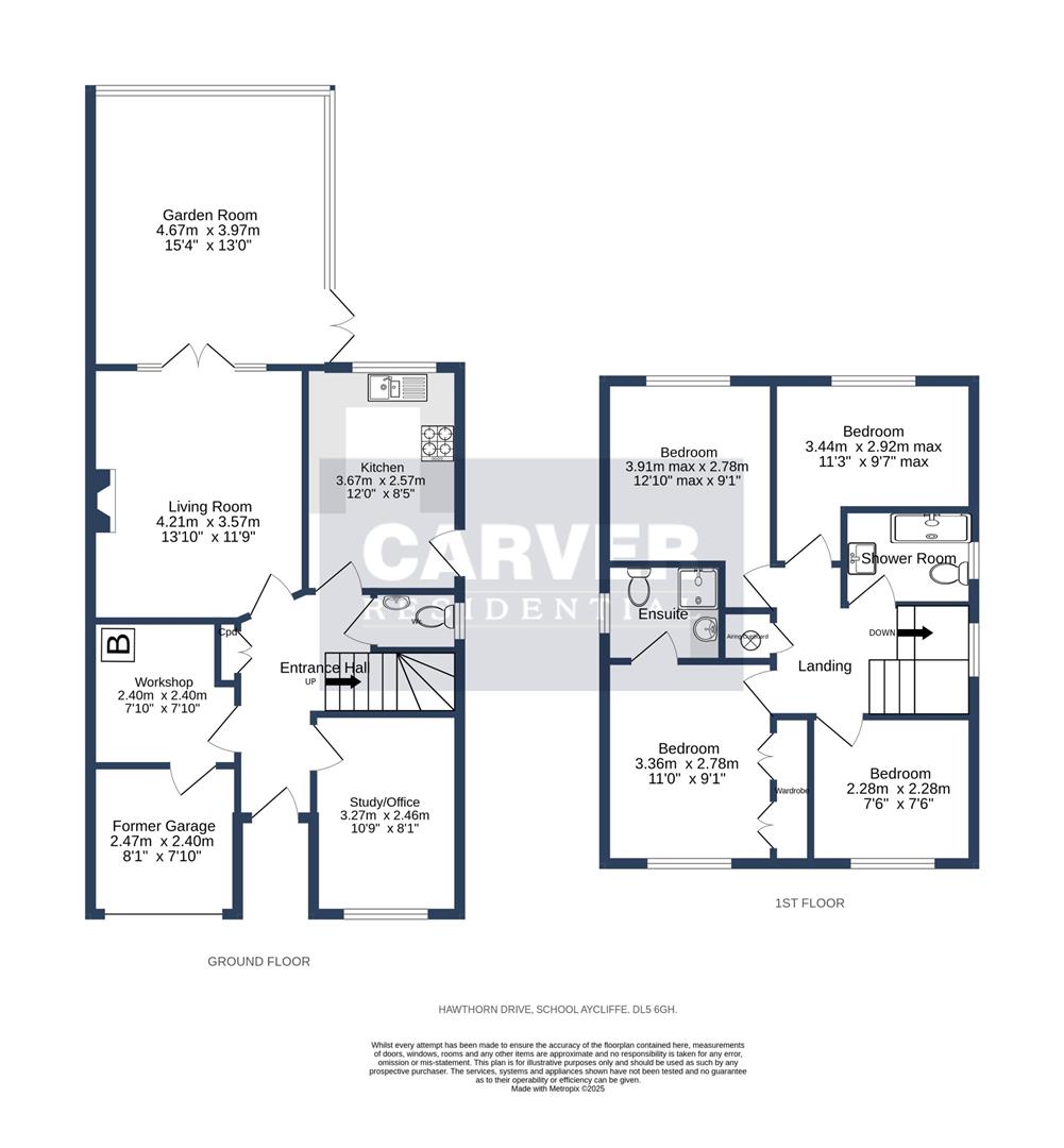 6, Hawthorn Drive, School Aycliffe floorplan