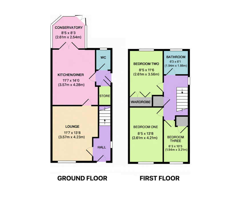 4, Woodside Close, Atherstone floorplan