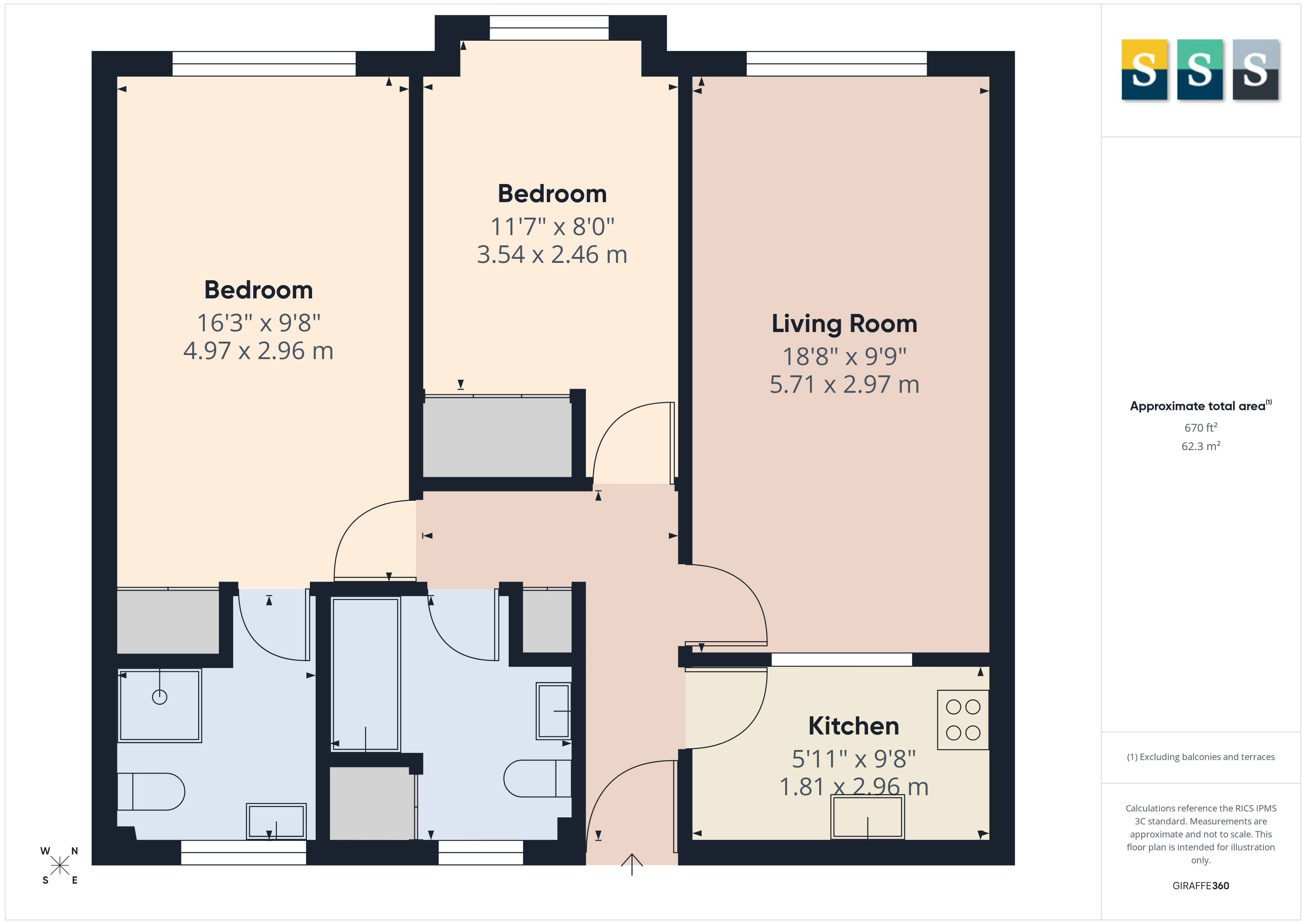 Flat 5, Maultway Gate, 49, Deepcut Bridge Road, Camberley floorplan