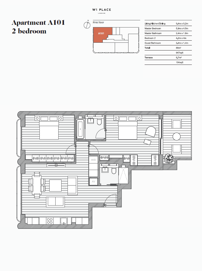 A101 W1 Place,, W1 Place, London floorplan
