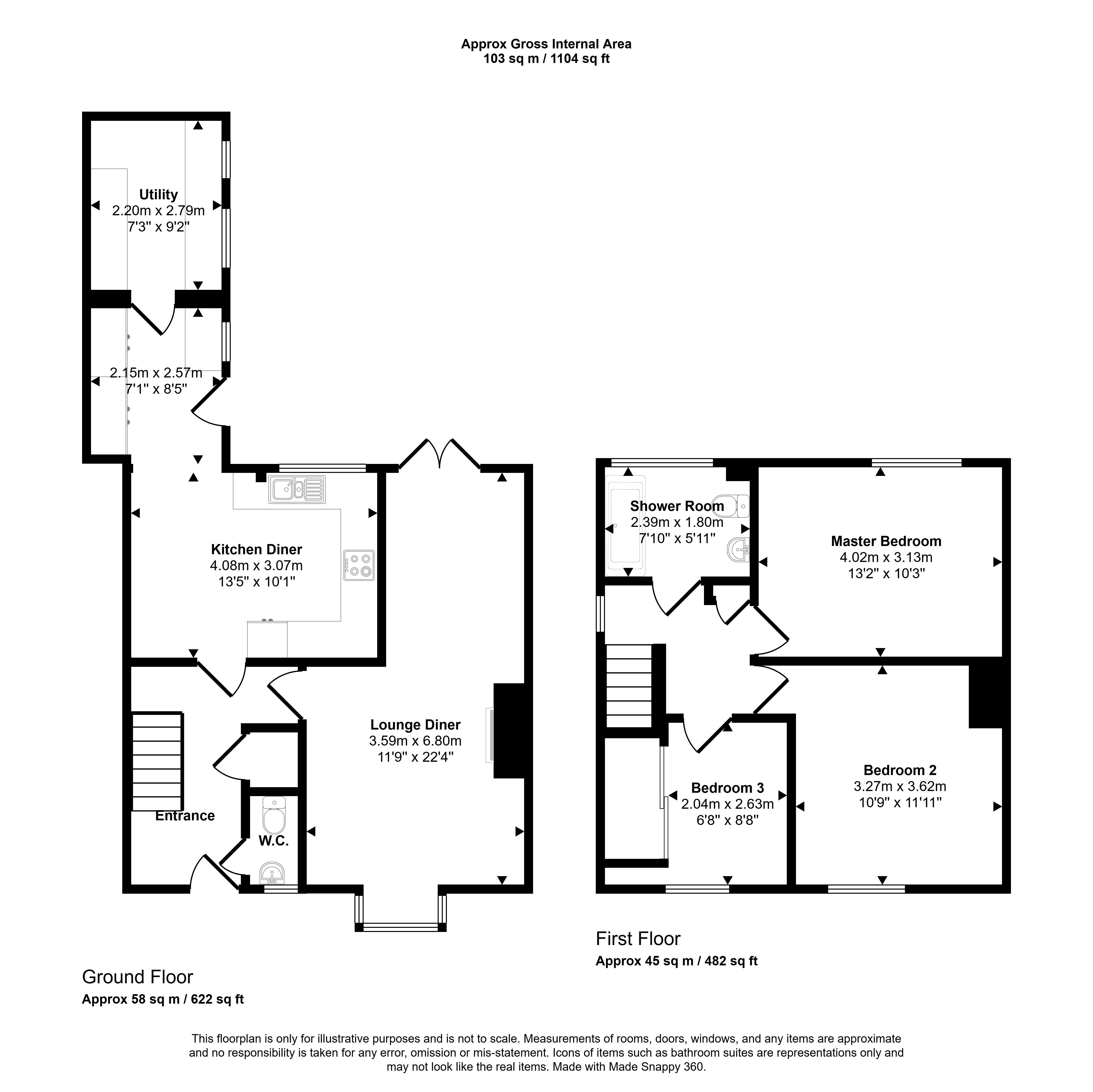 1, Tudor Court, Durham floorplan