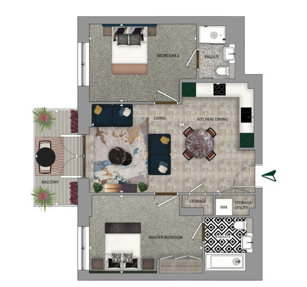 Provence Apartments, London floorplan