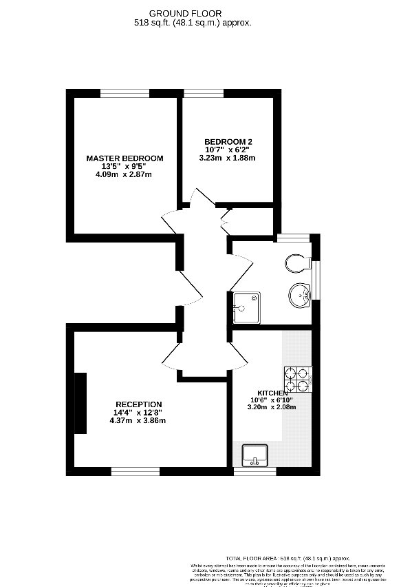 Flat 3, 1, Suffolk Road, London floorplan