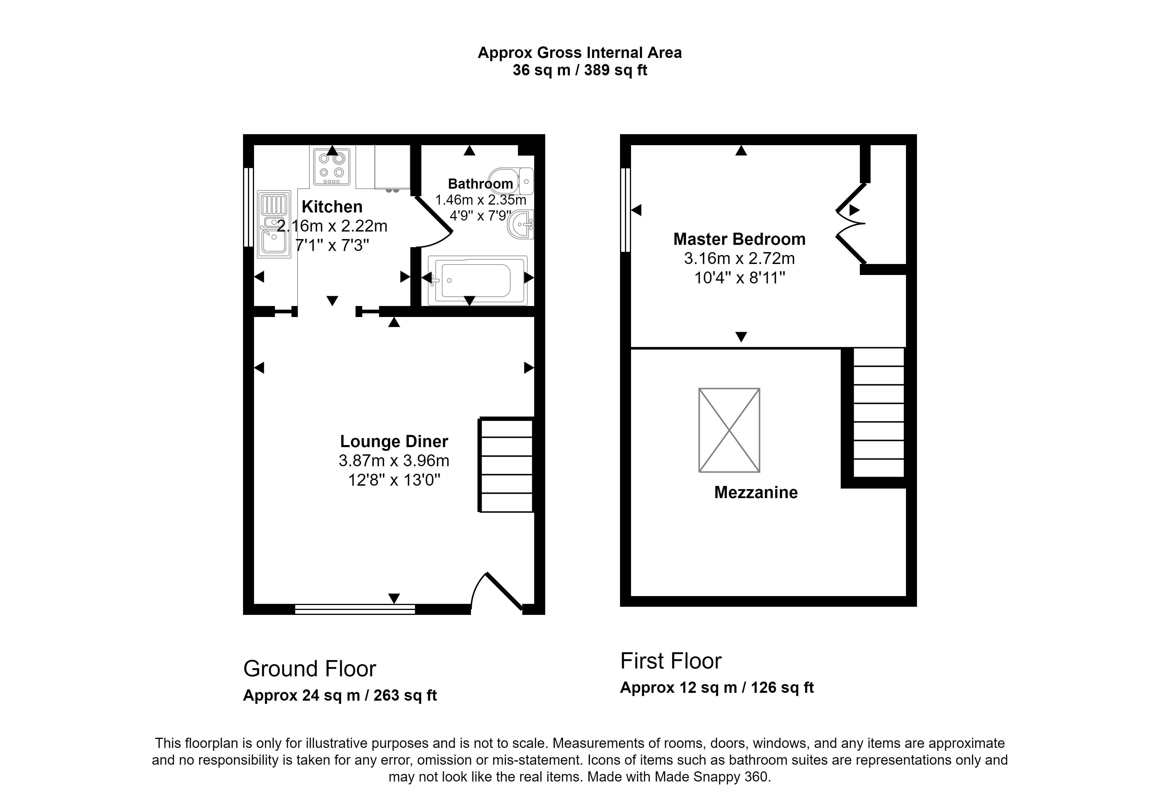 1 bed terraced house for sale in Drybeck Walk, Cramlington NE23