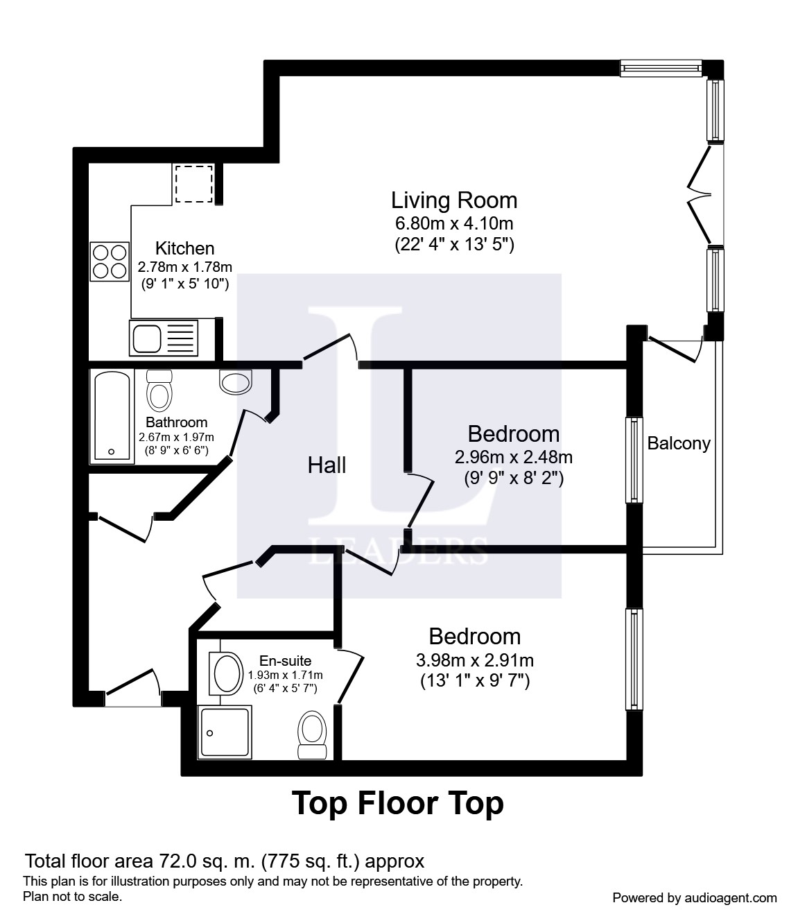 2 Bedrooms Flat to rent in Swan Walk, Shepperton TW17