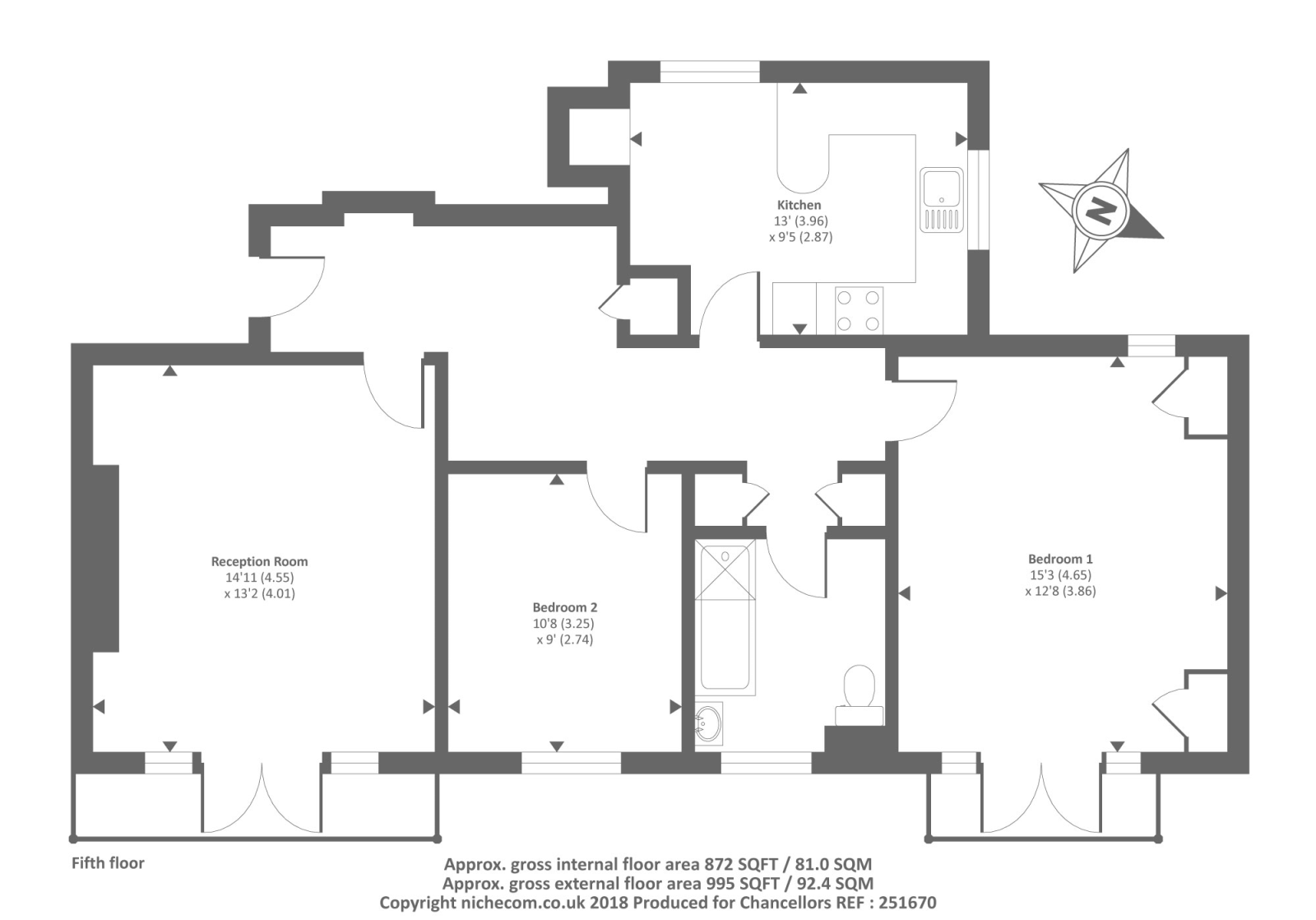 2 Bedrooms Flat to rent in Fitzjohns Avenue, Hampstead NW3,