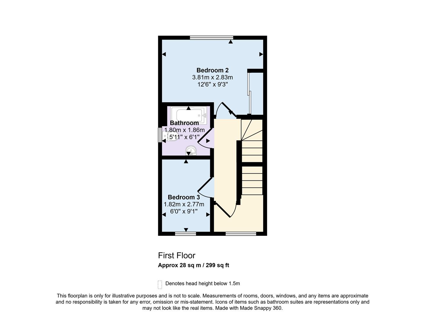 3, Ribbon Avenue, Nuneaton floorplan