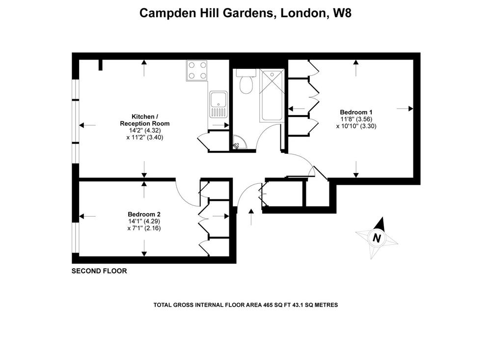 2 Bedrooms Flat to rent in Campden Hill Gardens, London W8