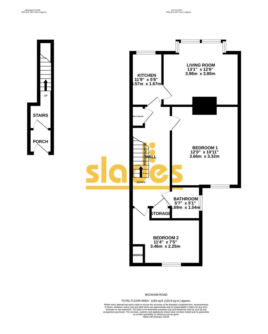 F.F.F, 2, Wickham Road, Bournemouth floorplan