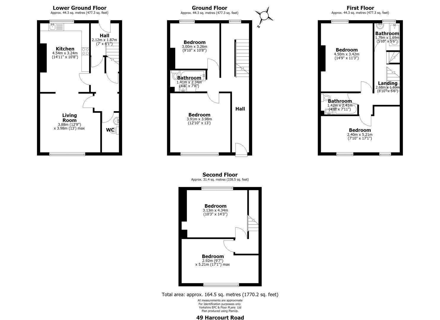 49, Harcourt Road, Sheffield floorplan