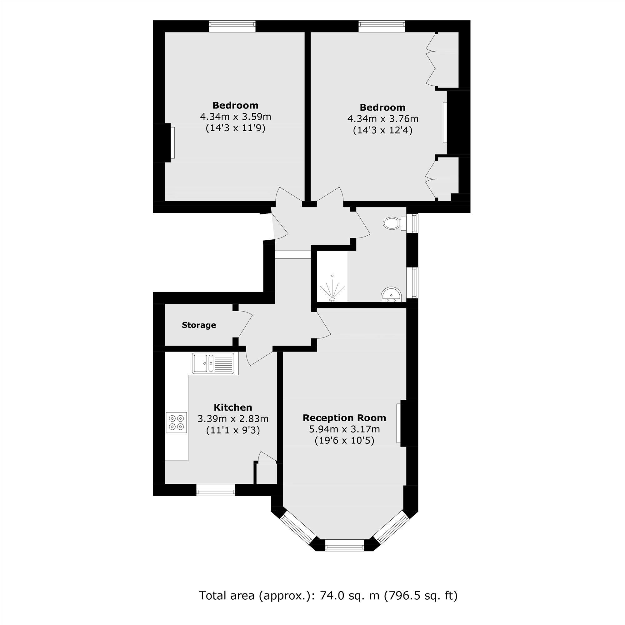 33A, Rydal Road, London floorplan