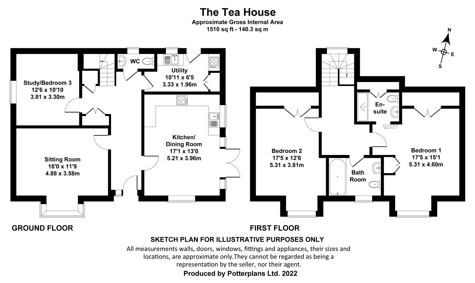 The Tea House, 11a Forelands Field Road, Bembridge floorplan