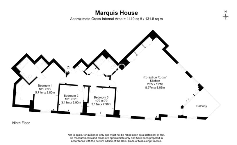 59, Marquis House, 45, Beadon Road, London floorplan