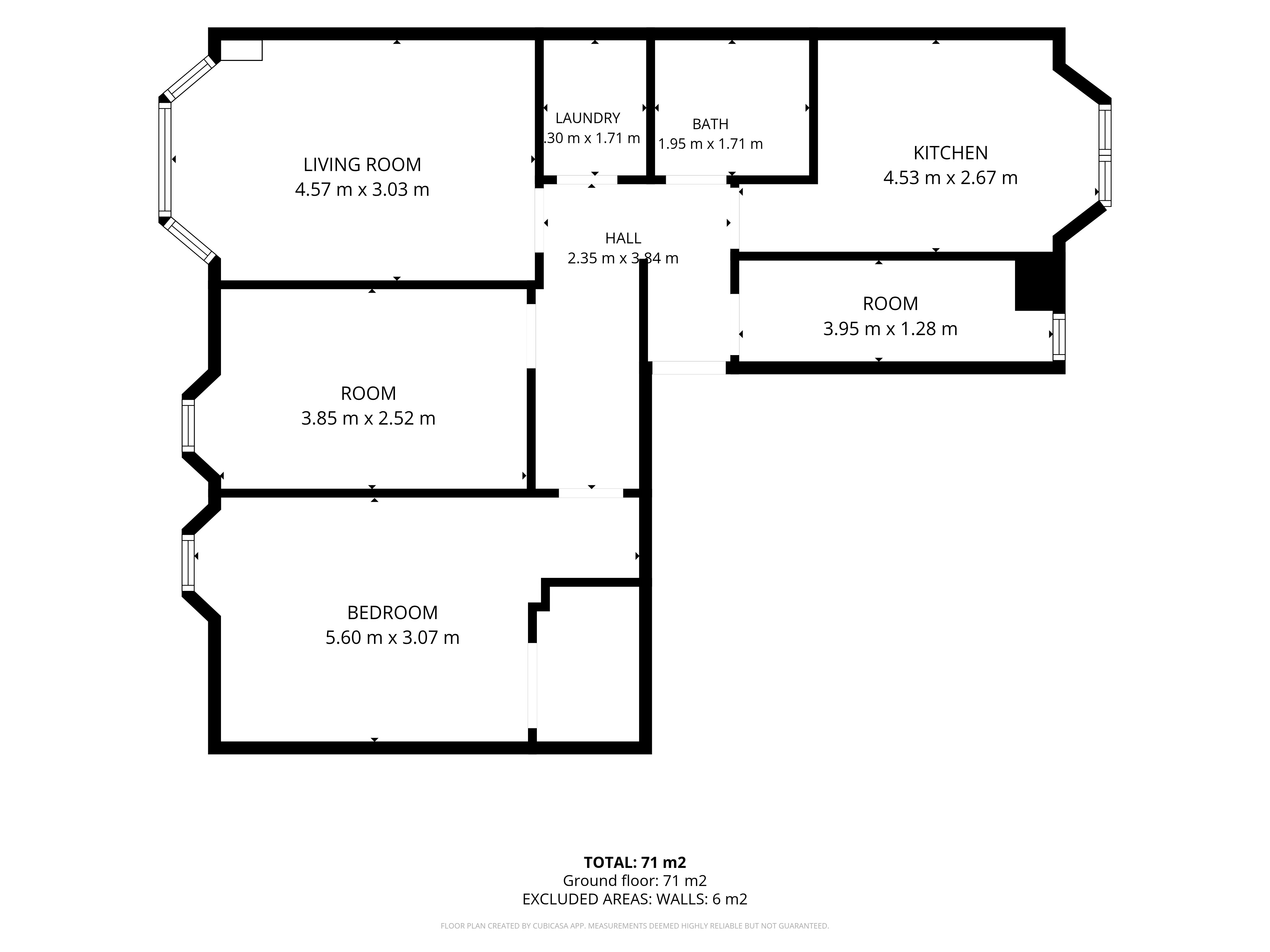 Flat 3/2, 78, Braeside Street, Glasgow floorplan
