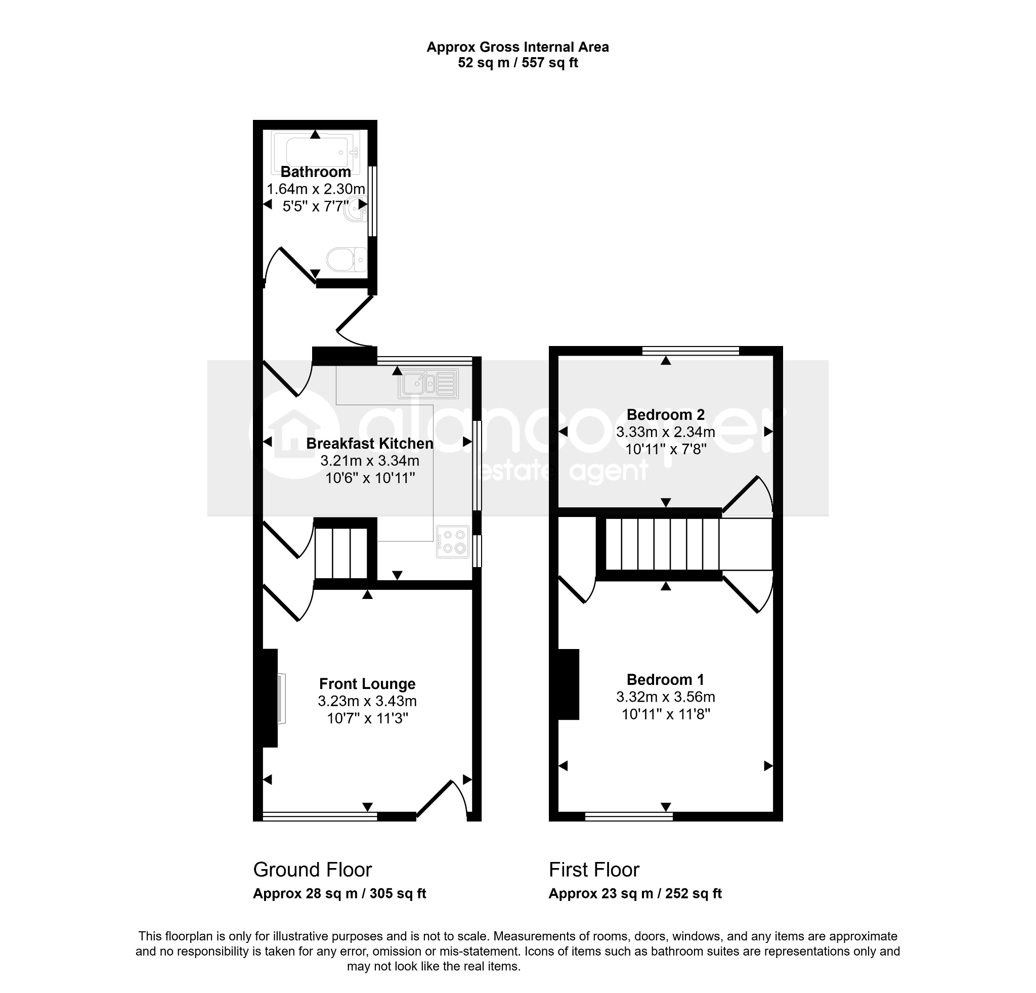84 Central Avenue, Nuneaton, Warwickshire floorplan