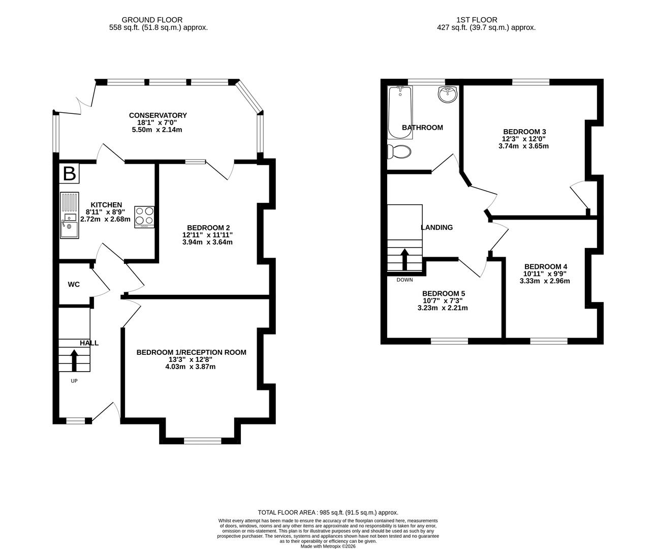 Room One, 43, Walford Road, Uxbridge floorplan