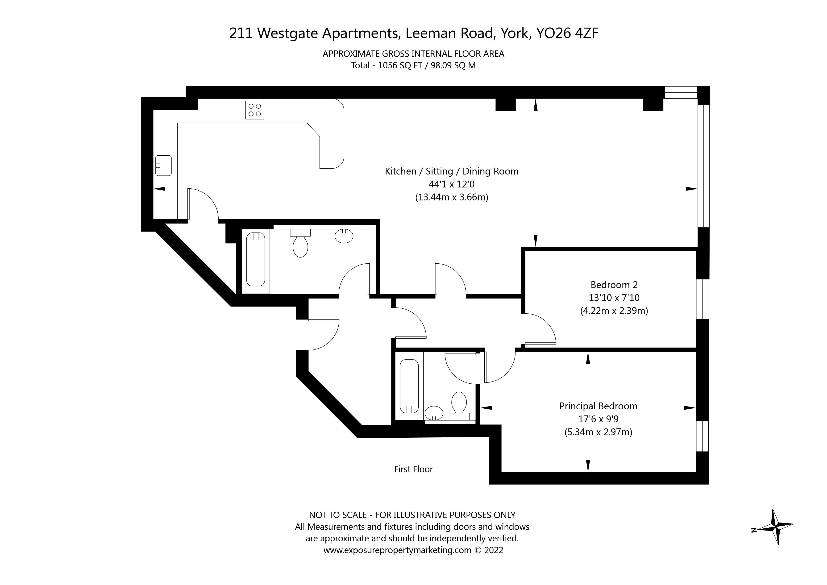 Westgate Apartments, Leeman Road, York YO26, 2 bedroom flat for sale