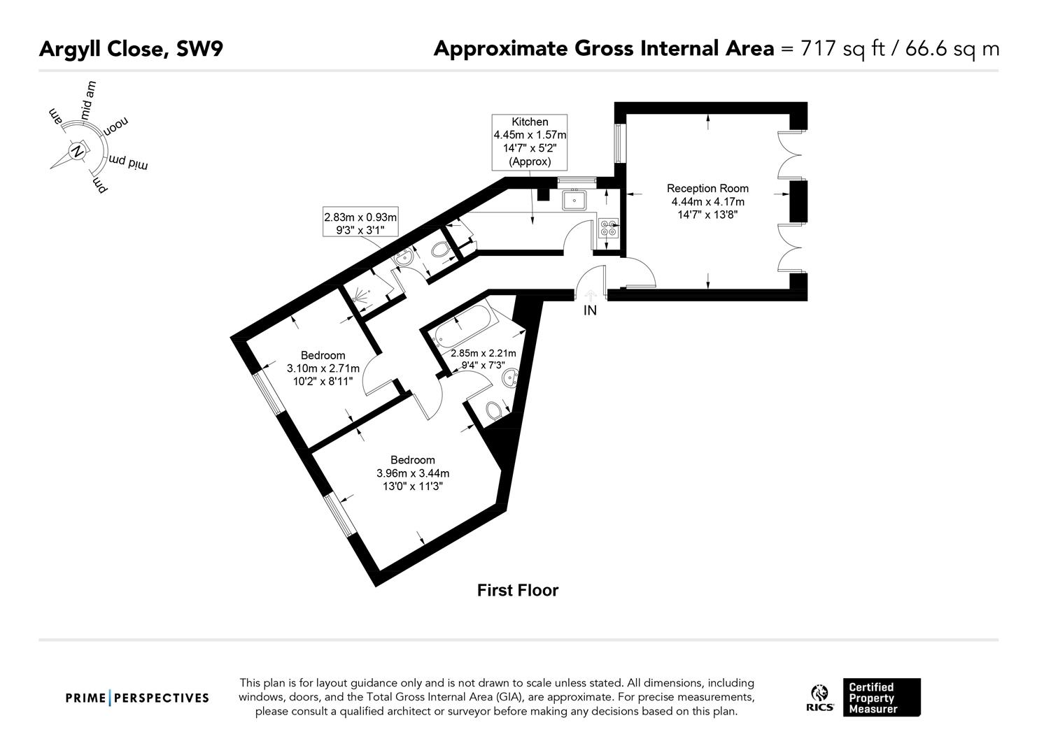 Flat 4, 13, Argyll Close, London floorplan