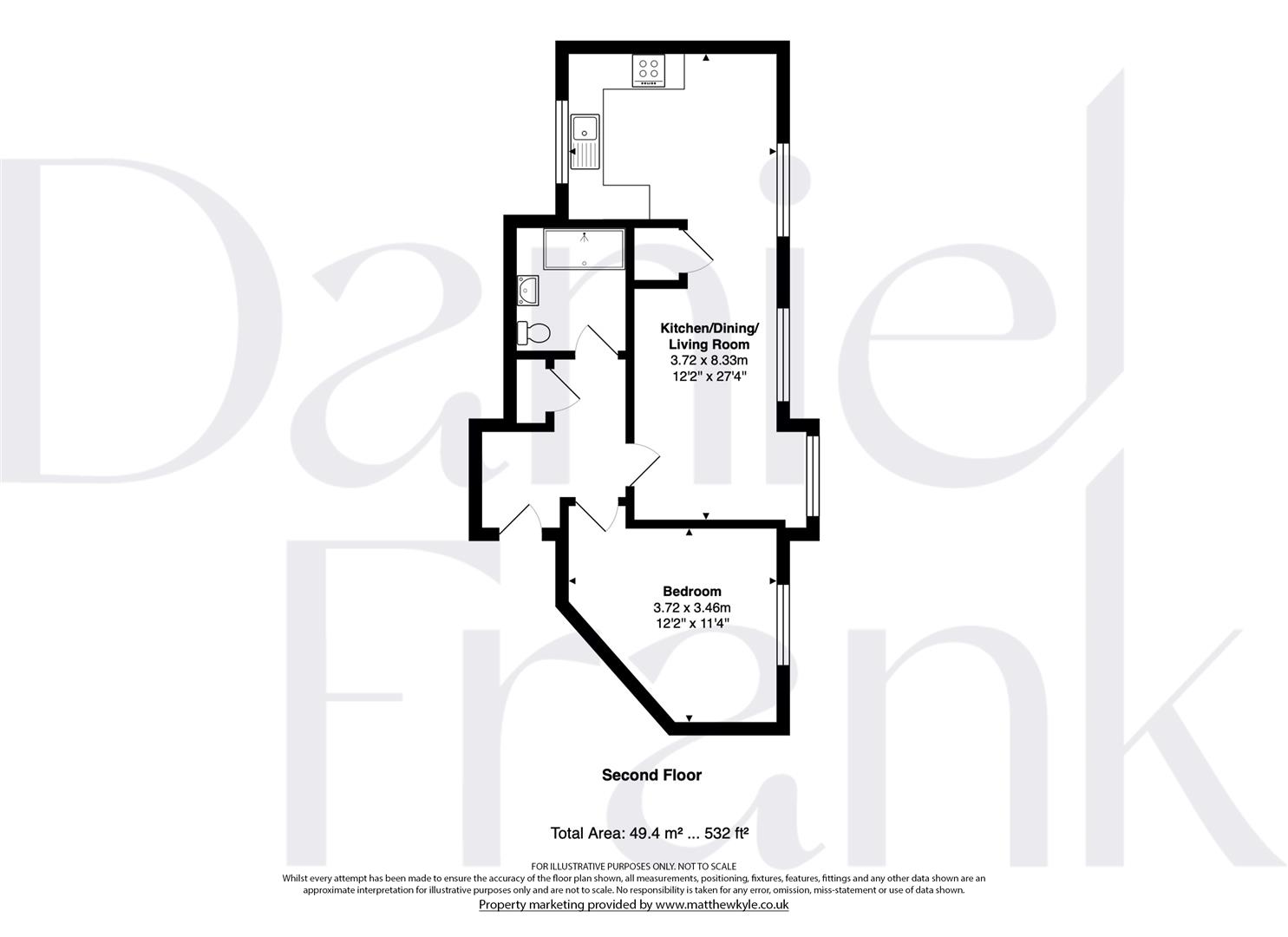 Flat 3, Purlieu House, 11 Station Road, Epping floorplan
