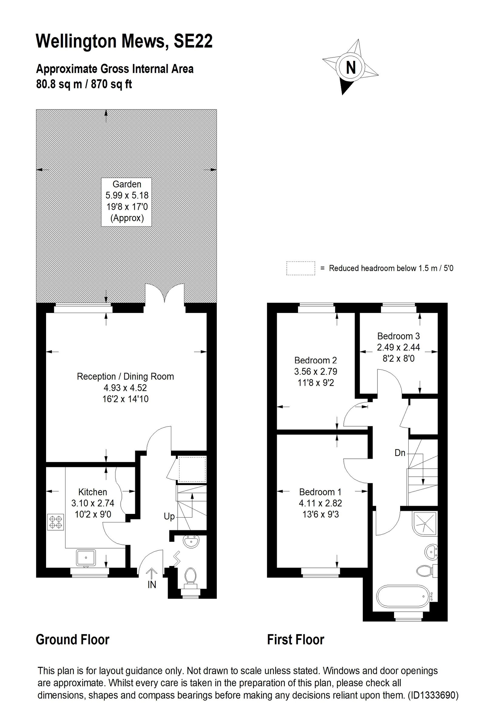 7, Wellington Mews, London floorplan