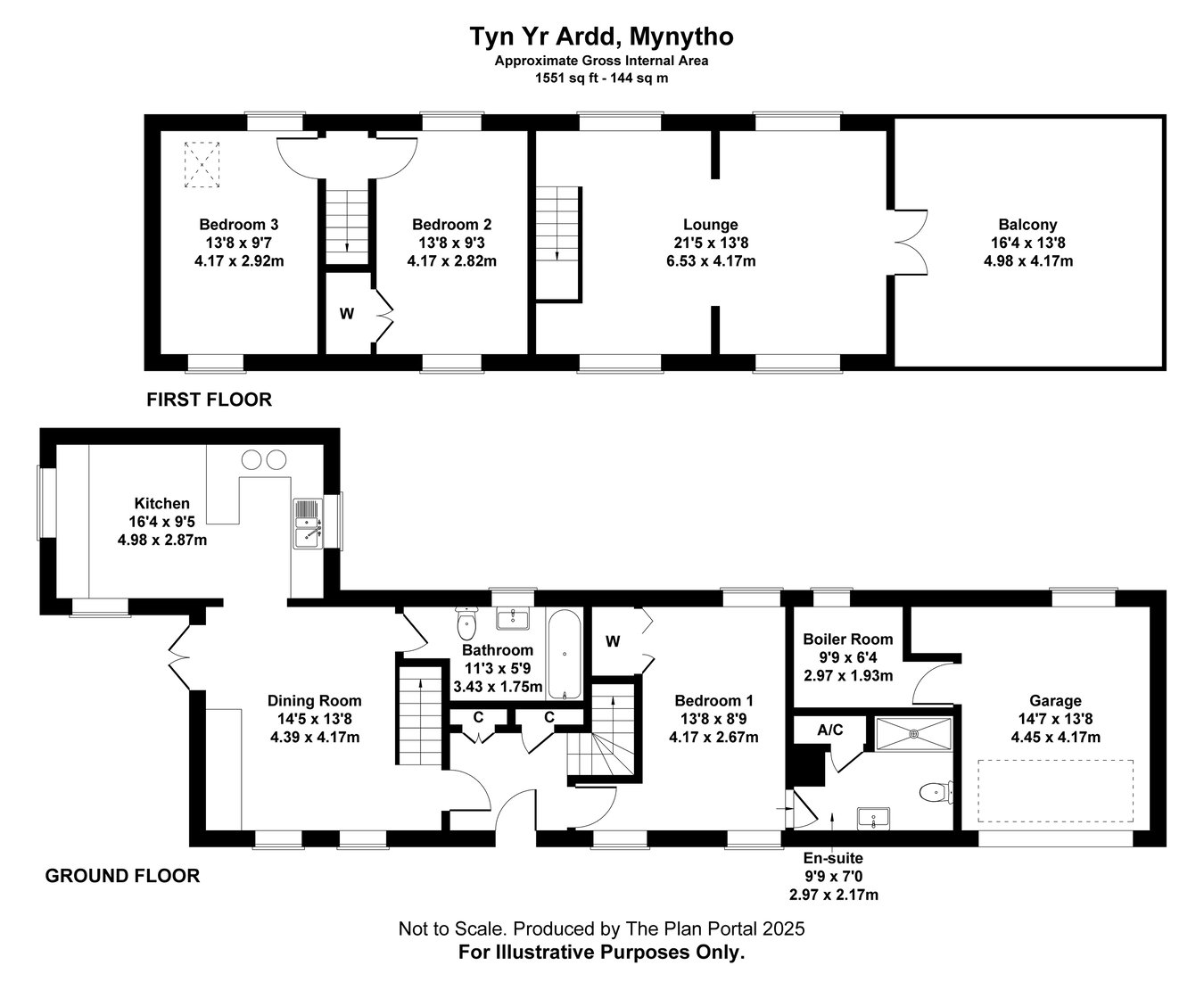 Tyn Yr Ardd, Pwllheli floorplan