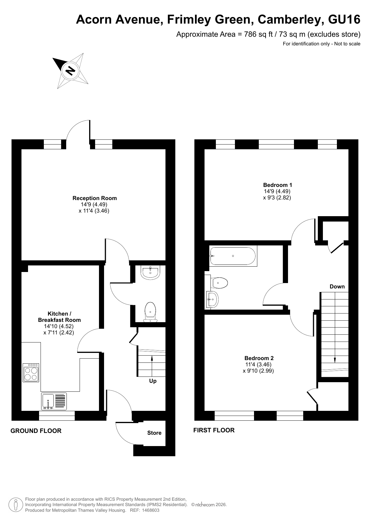 Acorn Avenue Frimley Green, Camberley floorplan