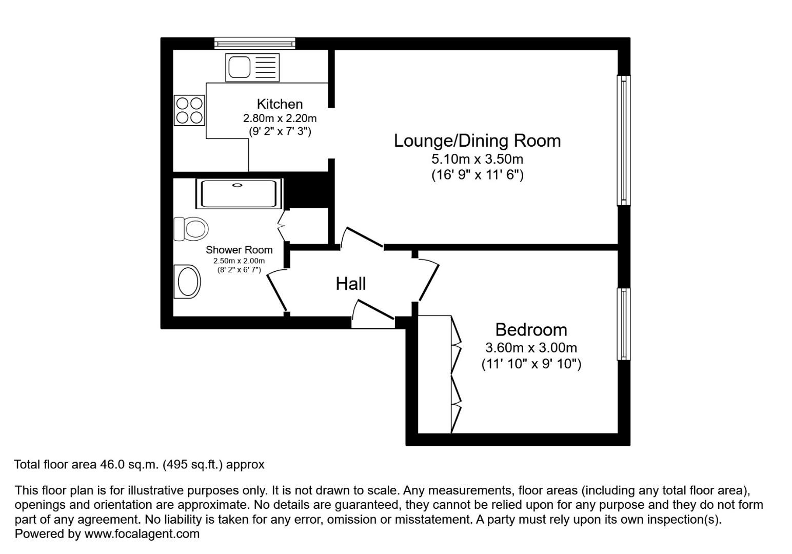 66, Bunting House, High Street, Old Whittington floorplan