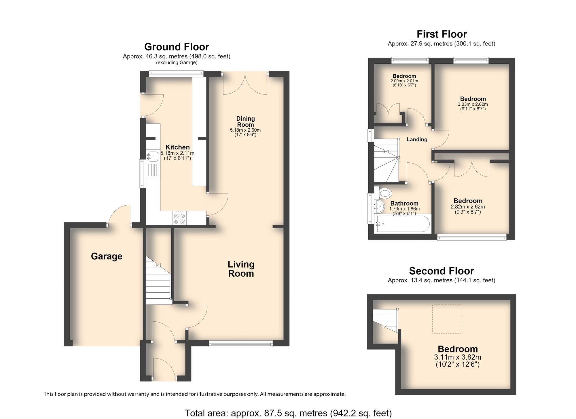 117 Moor View Road, Sheffield floorplan