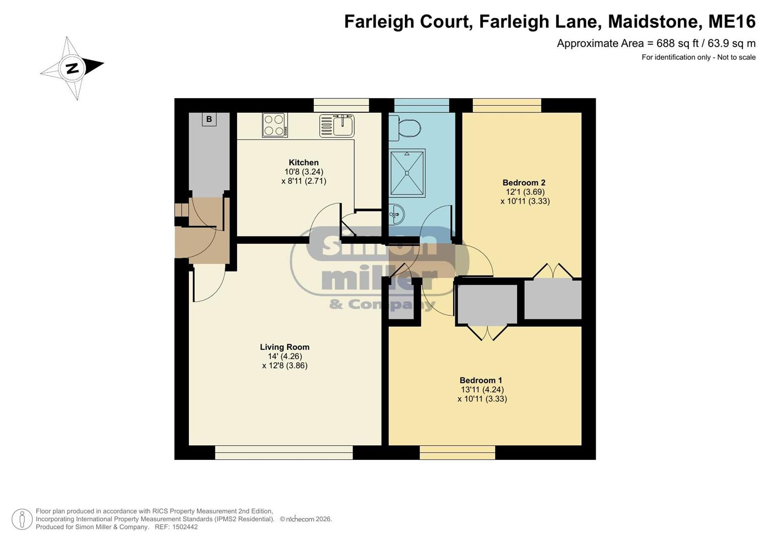 77 Farleigh Court, Farleigh Lane, Maidstone floorplan