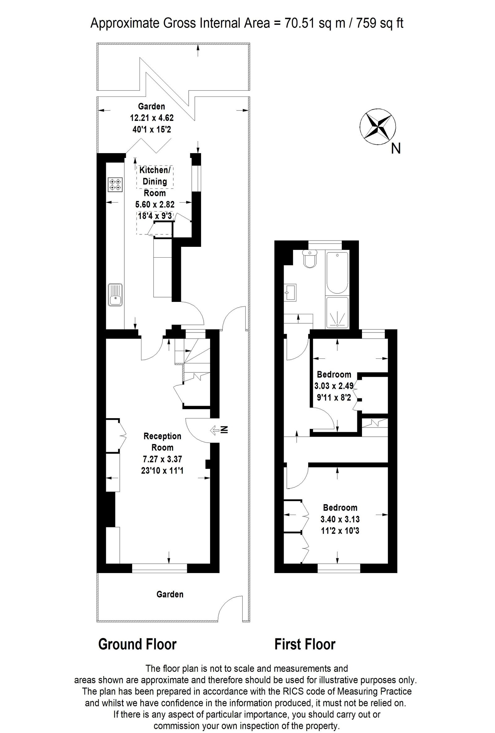Northcote Road, New Malden, KT3 3HF floorplan
