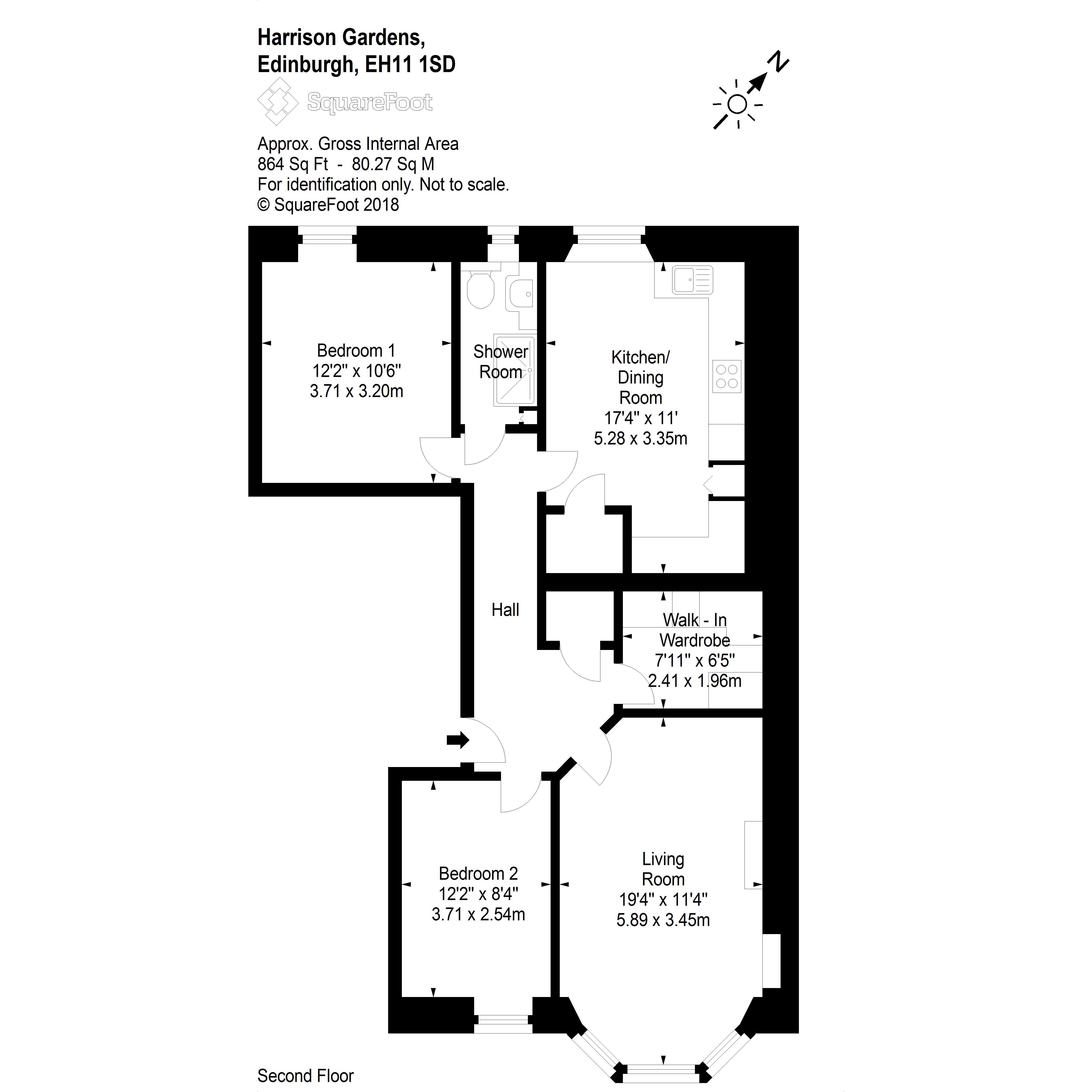 2 Bedrooms Flat for sale in 70/5 Harrison Gardens, Edinburgh EH11