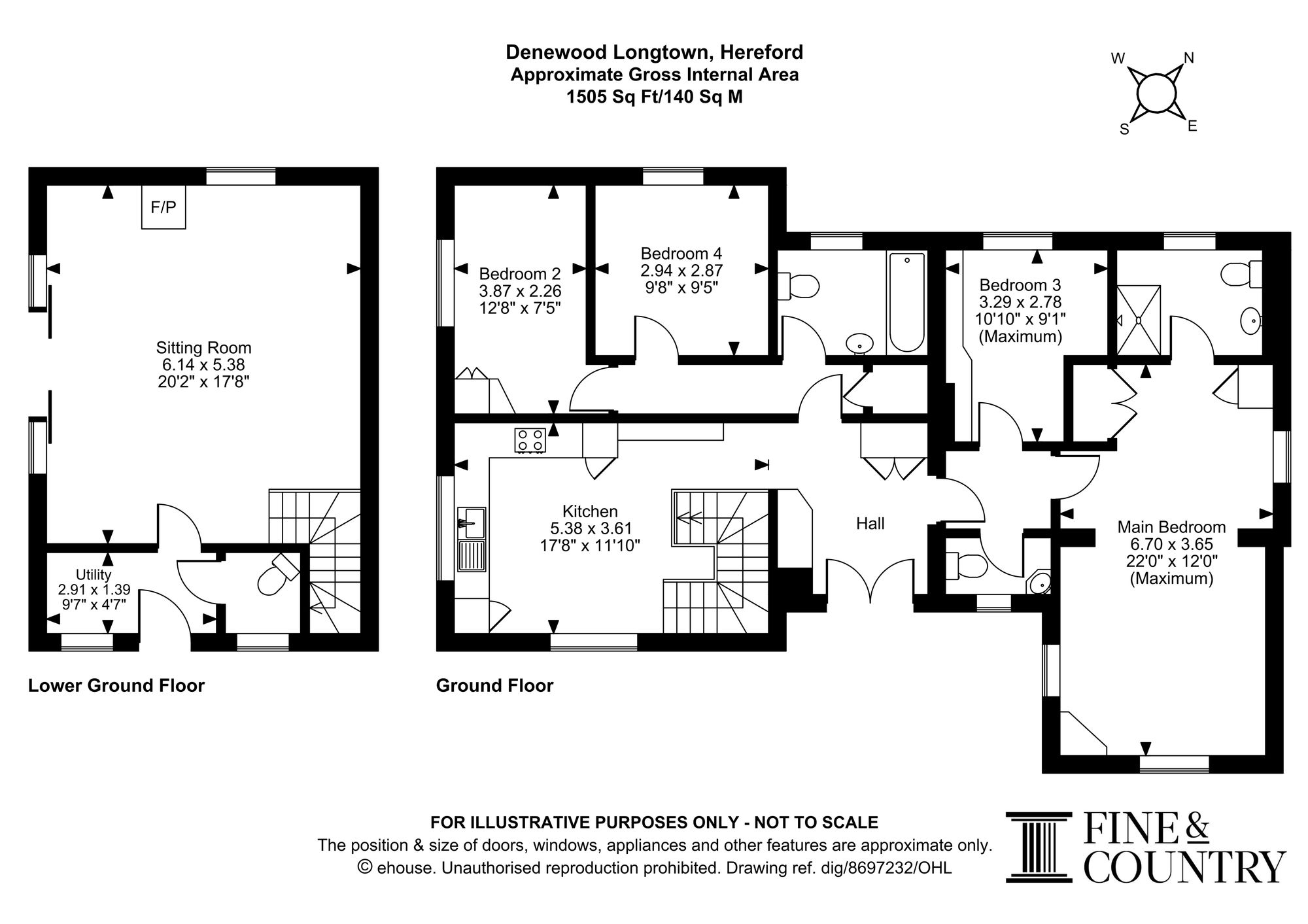 Denewood, Hereford floorplan
