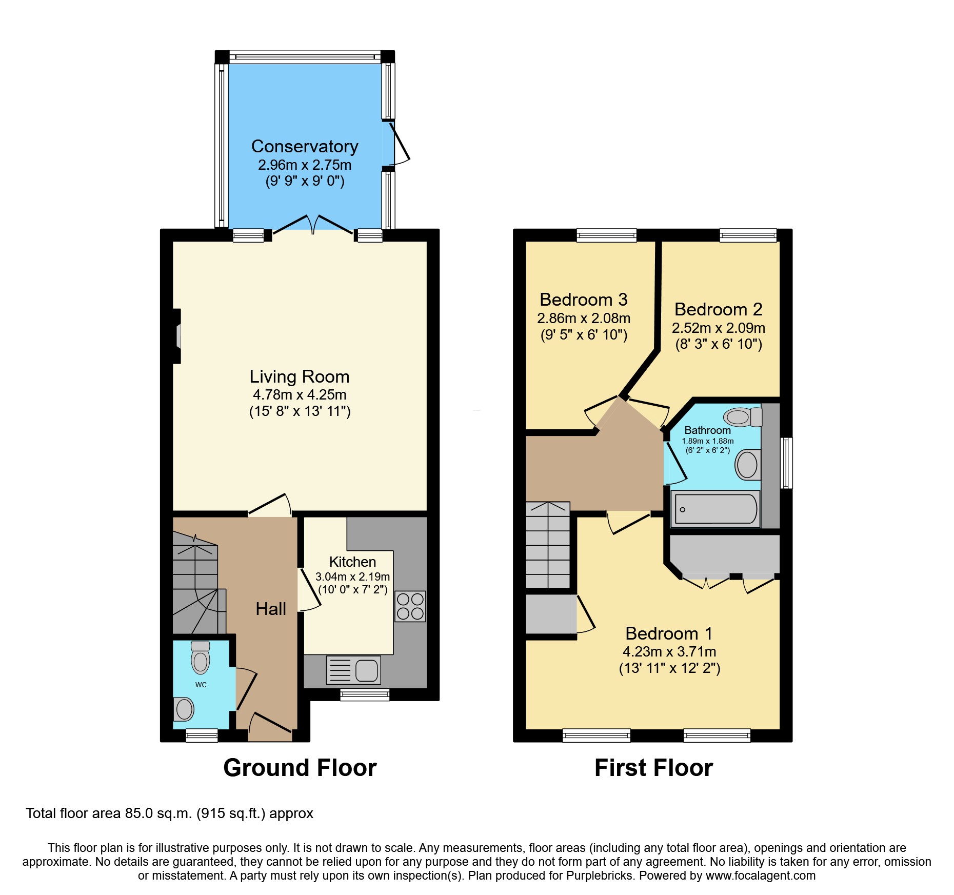 61, The Furlong, Wednesbury floorplan