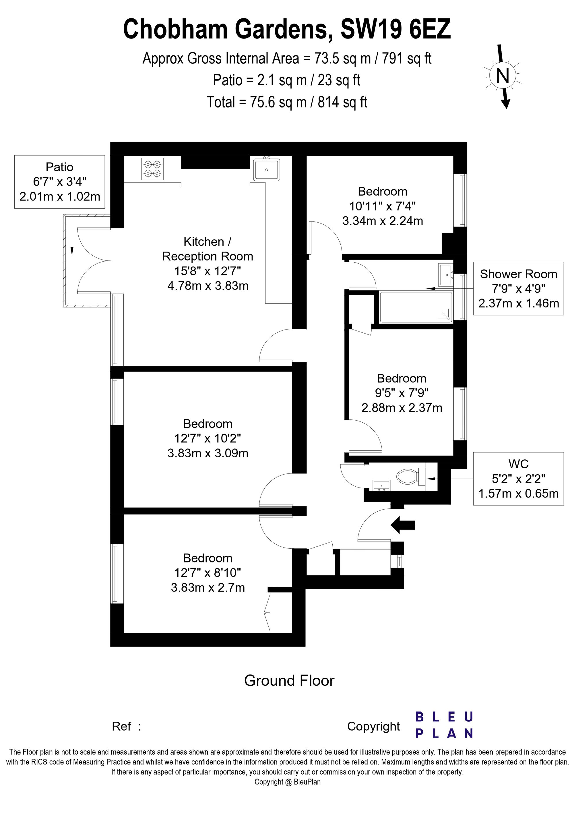 47 Chobham Gardens, London floorplan