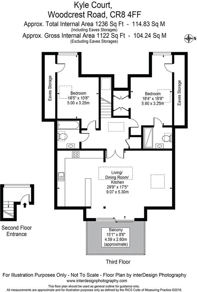 Flat 8 Kyle Court, 32 Woodcrest Road, Purley floorplan