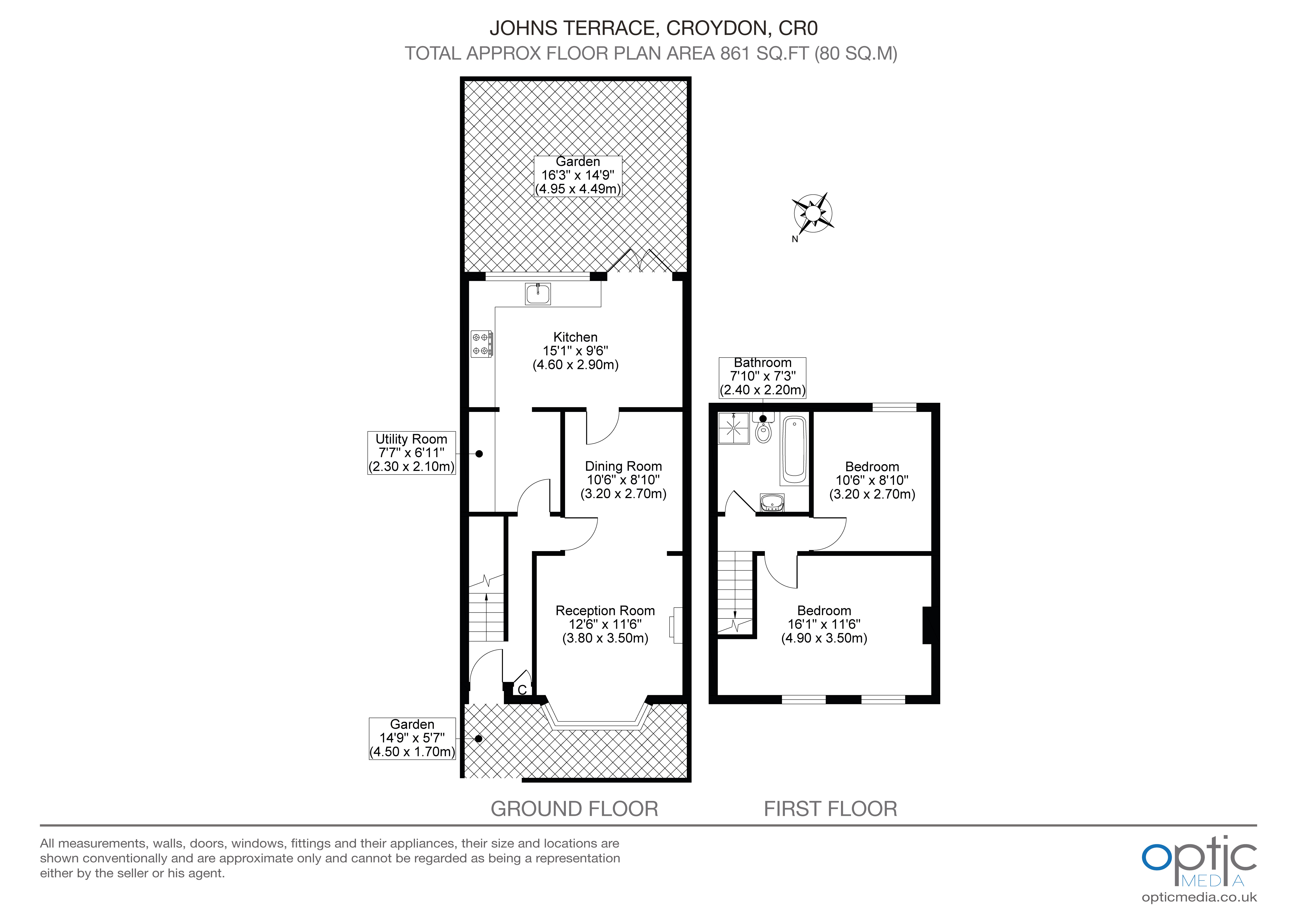 13, John's Terrace, East Croydon floorplan