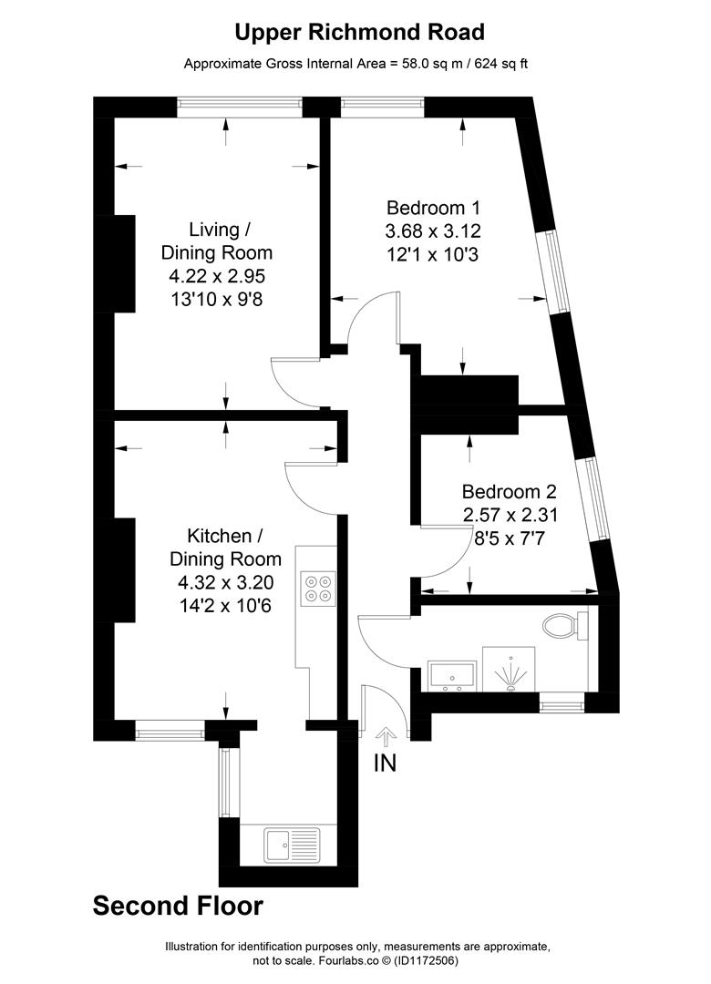 362b, Upper Richmond Road West, London floorplan