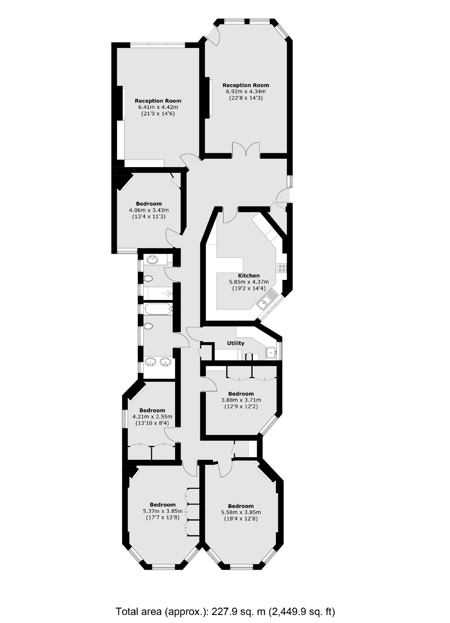 101, Oakwood Court, London floorplan