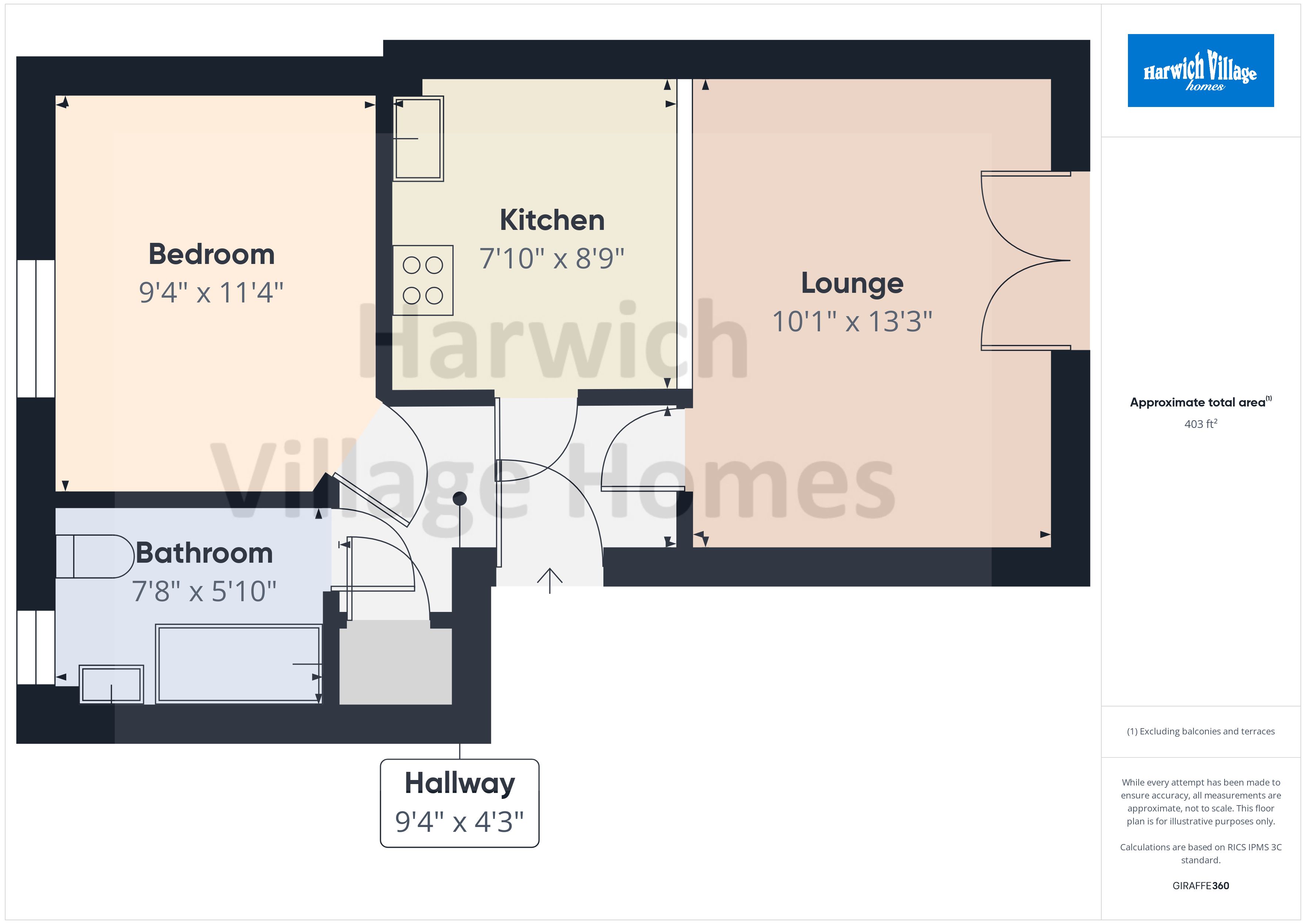 Flat 4, Bay View Court,, Stour Road, Essex floorplan