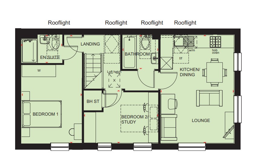 H871180, 194 Elmers Gate, Via Woodside Link Road, Houghton Regis floorplan
