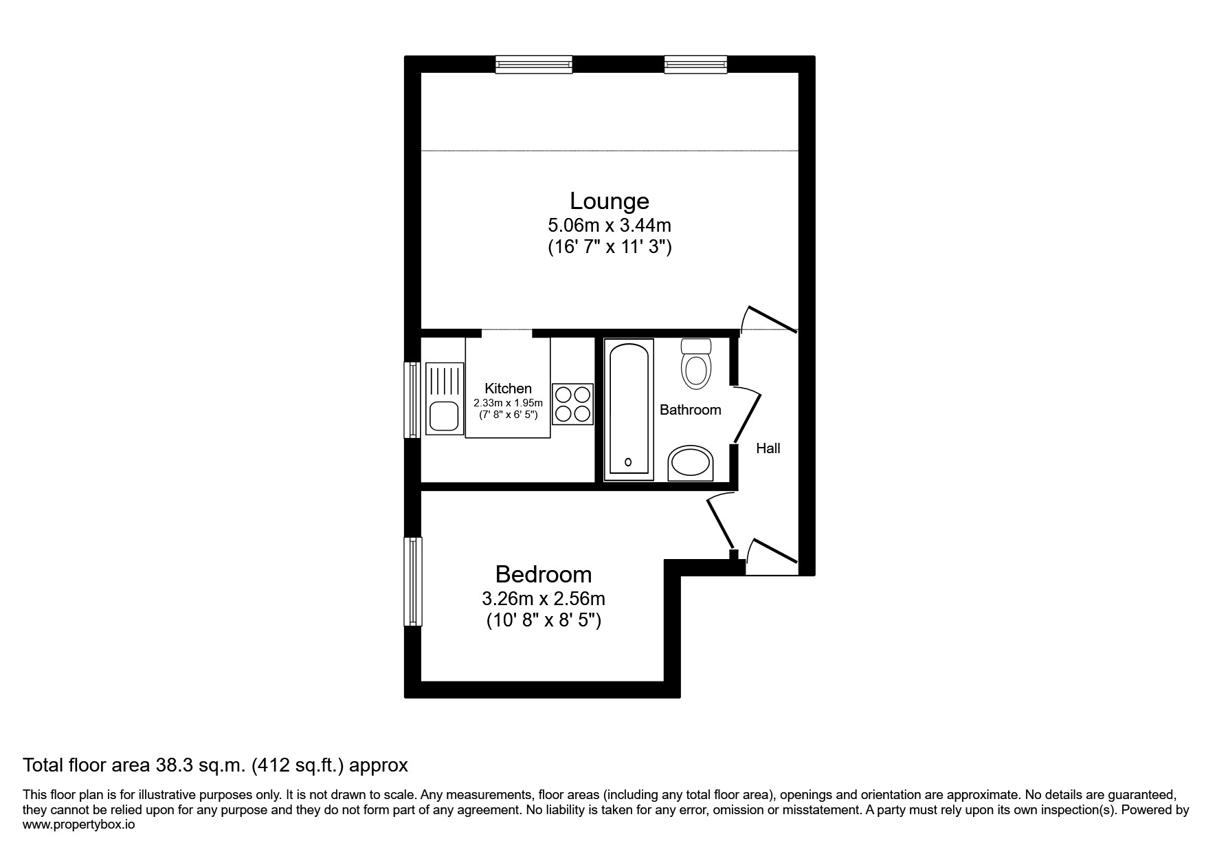 Flat 8, 75, Hope Court, Worcester floorplan