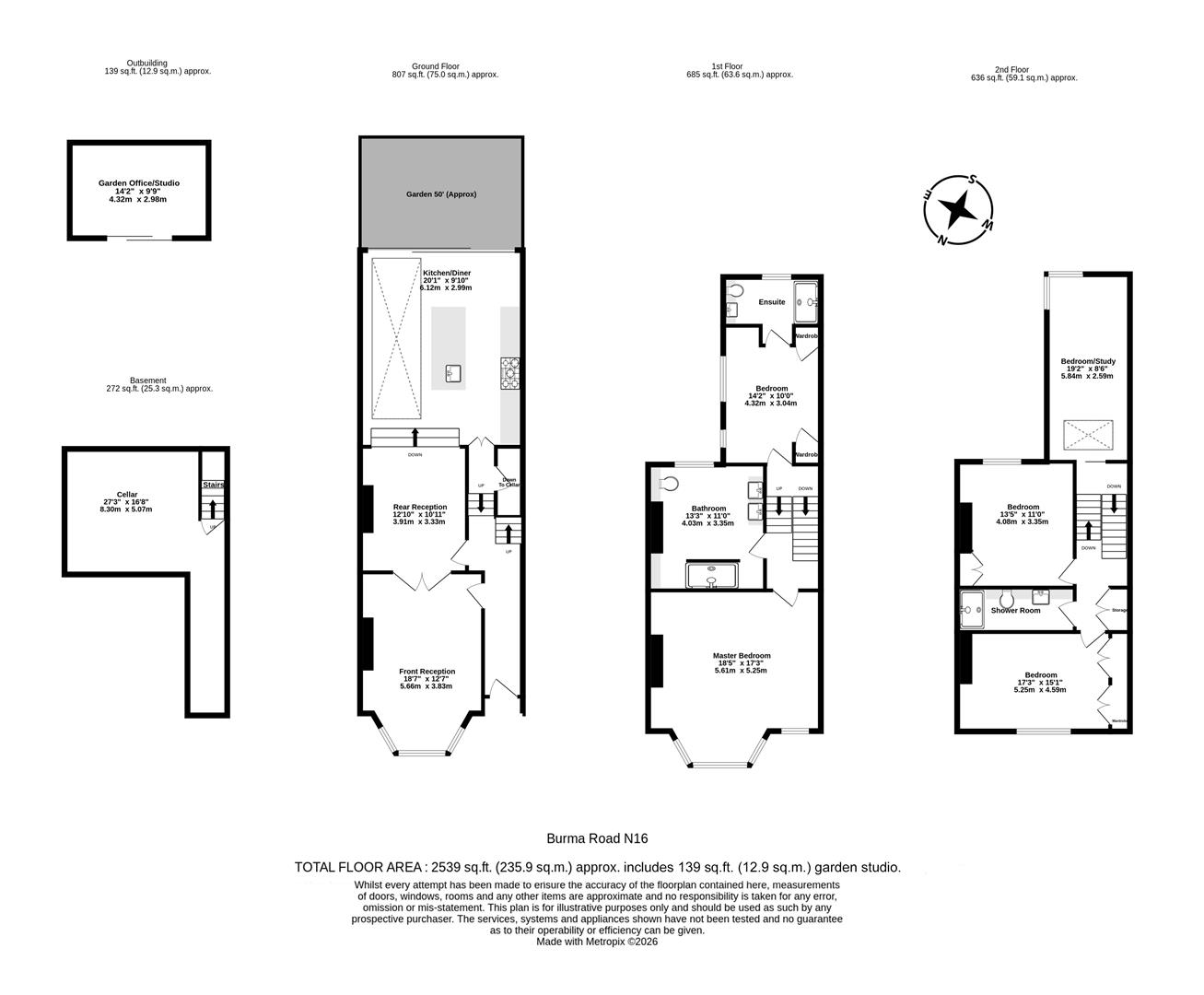 16, Burma Road, London floorplan