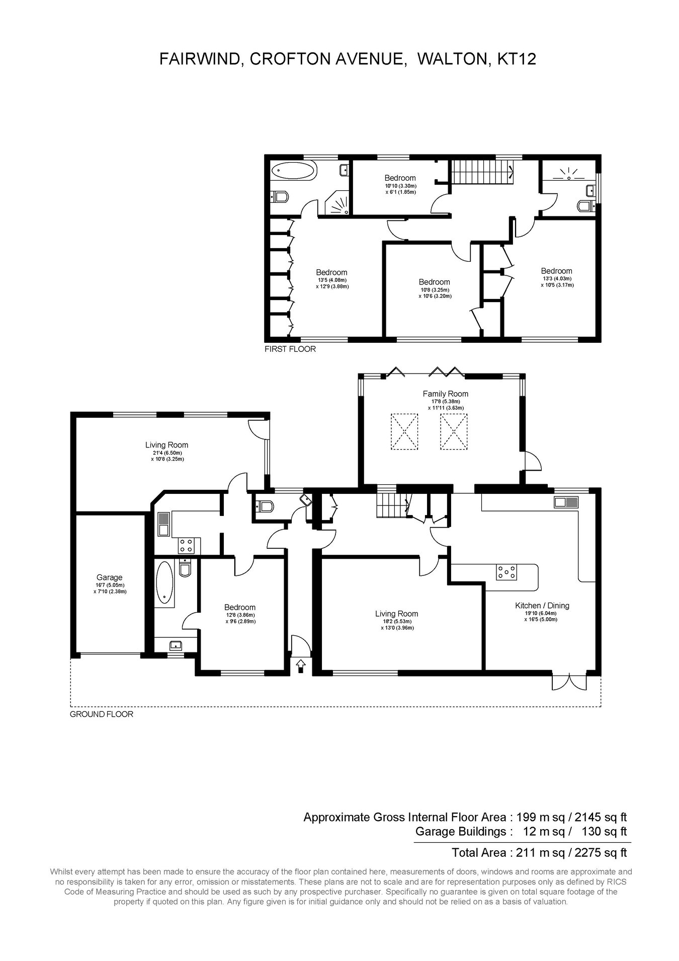 Fairwinds, Crofton Avenue, Walton-on-Thames floorplan
