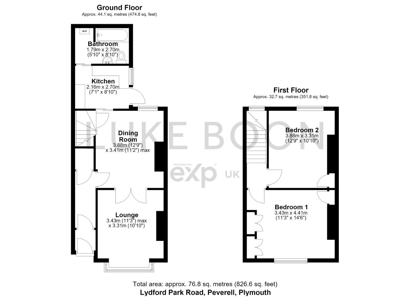 39, Lydford Park Road, Plymouth floorplan
