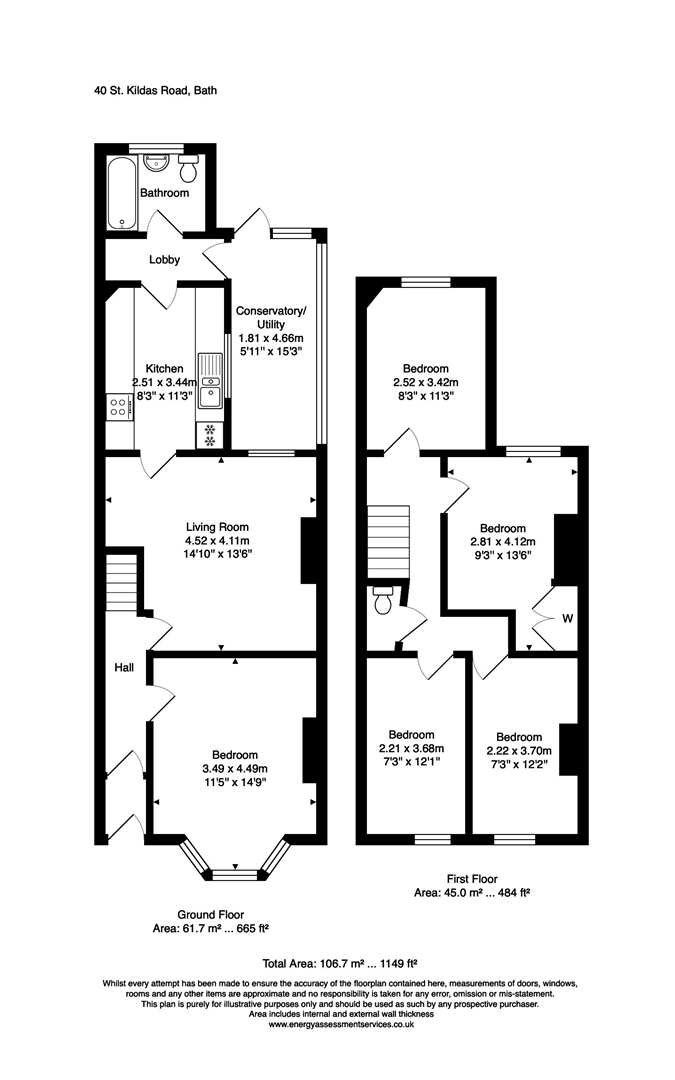 40, St Kildas Road, Oldfield Park floorplan