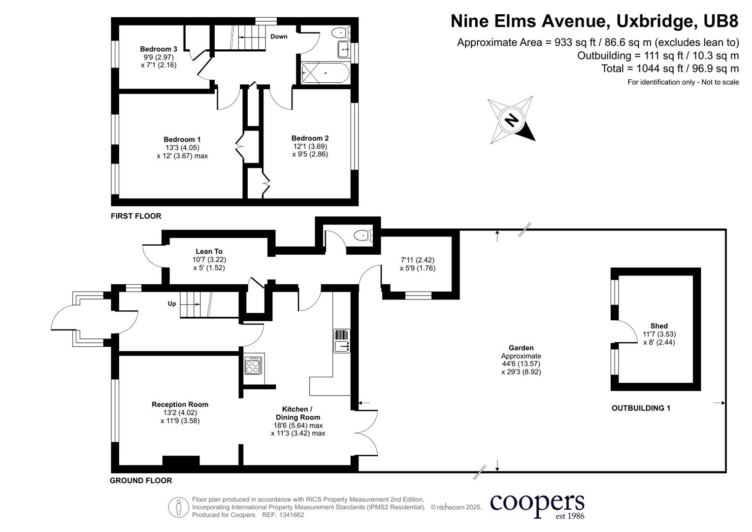 45, Nine Elms Avenue, Uxbridge, UB8 floorplan