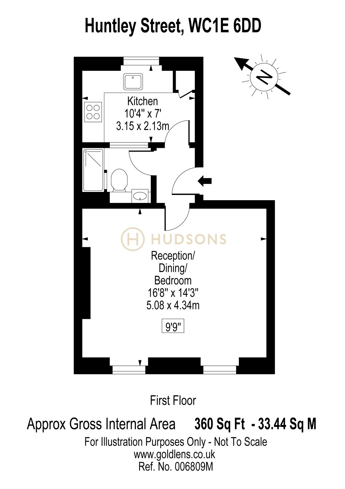 0 Bedrooms Studio to rent in Huntley Street, London WC1E